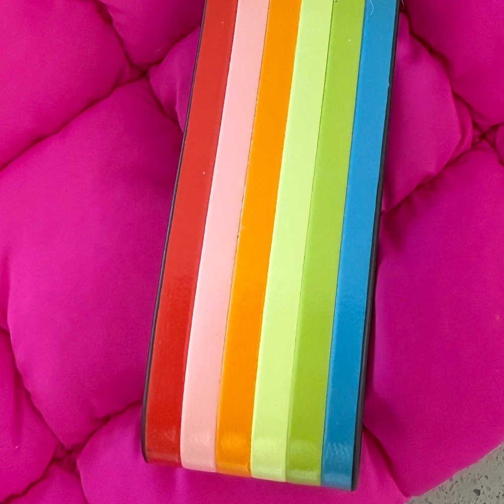 Kate Spade MSRP $99 rainbow, keychain bag charm key, ring, key fob NWT - Picture 7 of 10